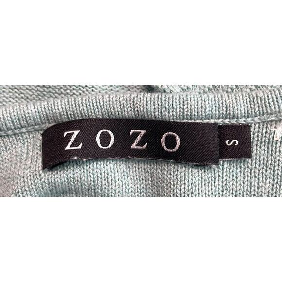 ZOZO Womens Cable Knit Pullover LS Sweater Modal Blend S Cottage Y2k Blue - Picture 5 of 8